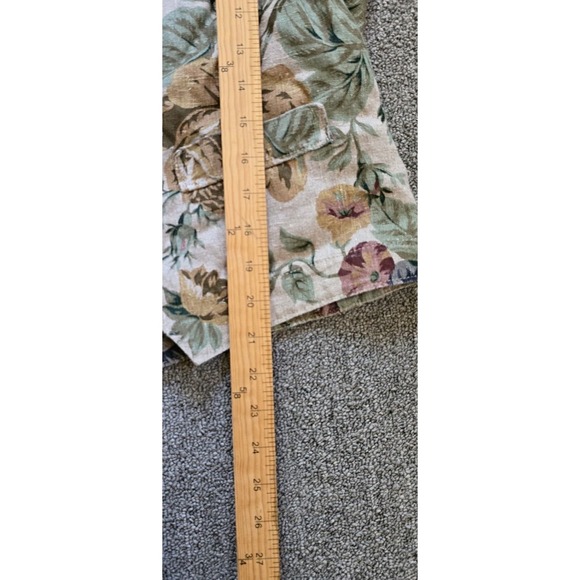 Gotcha Covered Womens Vintage 90s Cottagecore Floral Vest Size M 100% Flax - Picture 6 of 8